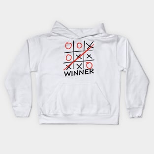 tic tac toe - winner Kids Hoodie